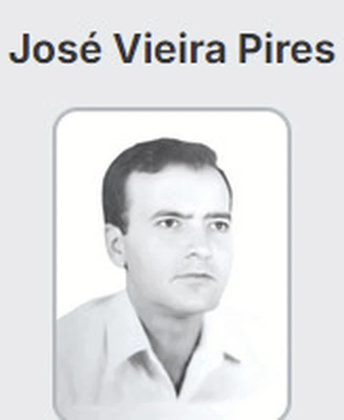 Retrato oficial de José Vieira Pires na galeria de vereadores da Câmara de Pontalina